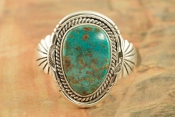 Genuine Candelaria Turquoise Sterling Silver Ring